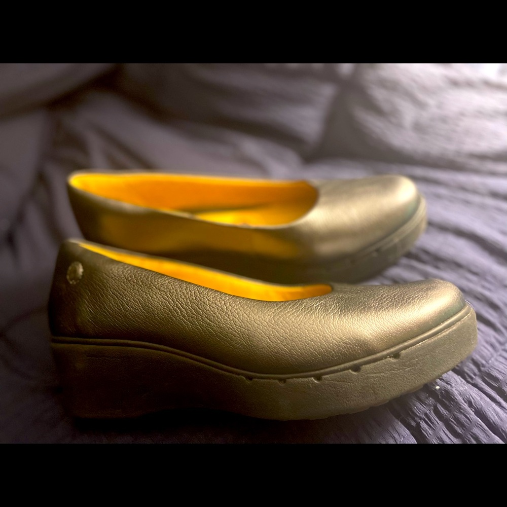 Clarks Wedges, pewter